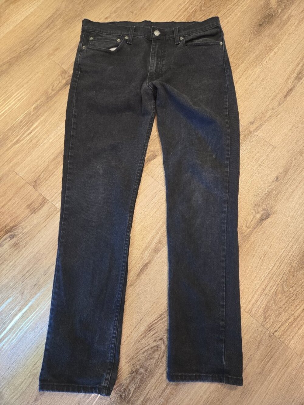 Levis 511 Men's Denim Jeans 34x32 Black Dark Wash Zipper Fly
